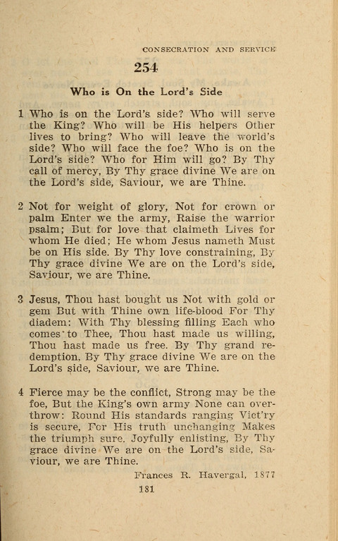 The Evangelical Hymnal. Text edition page 181