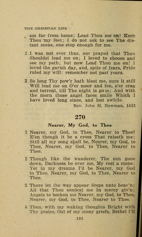 The Evangelical Hymnal. Text edition page 192