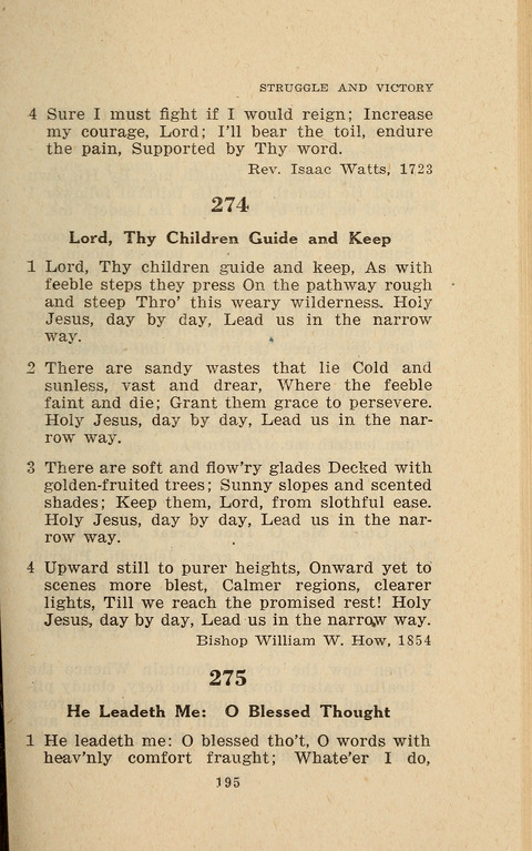 The Evangelical Hymnal. Text edition page 195