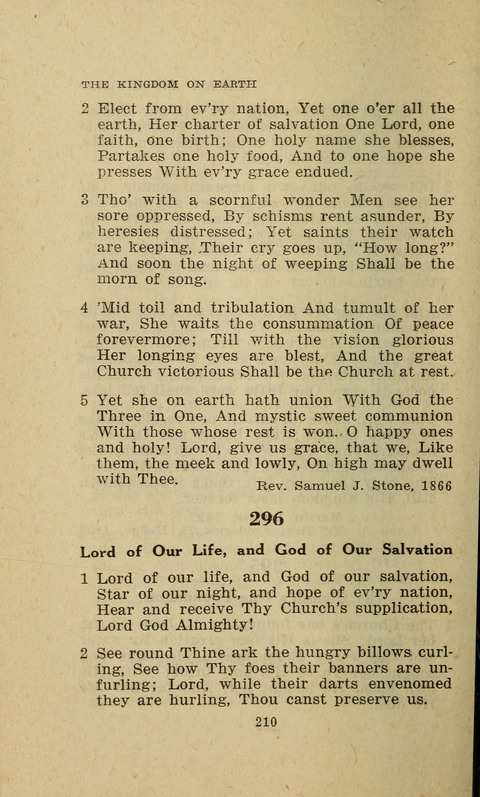 The Evangelical Hymnal. Text edition page 210