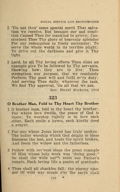 The Evangelical Hymnal. Text edition page 229