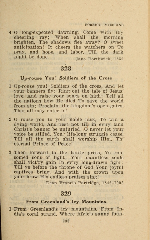 The Evangelical Hymnal. Text edition page 233