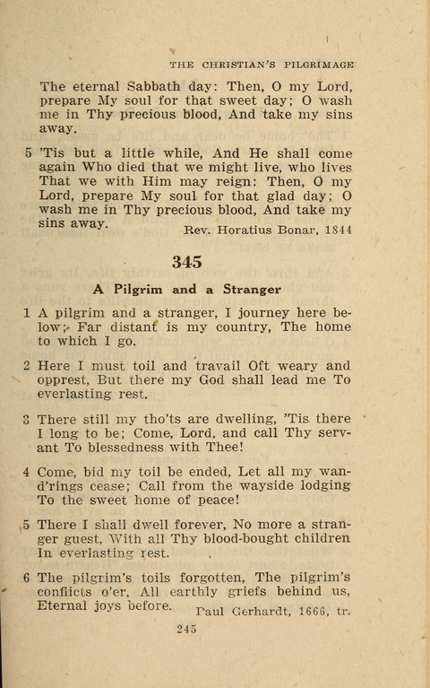 The Evangelical Hymnal. Text edition page 245