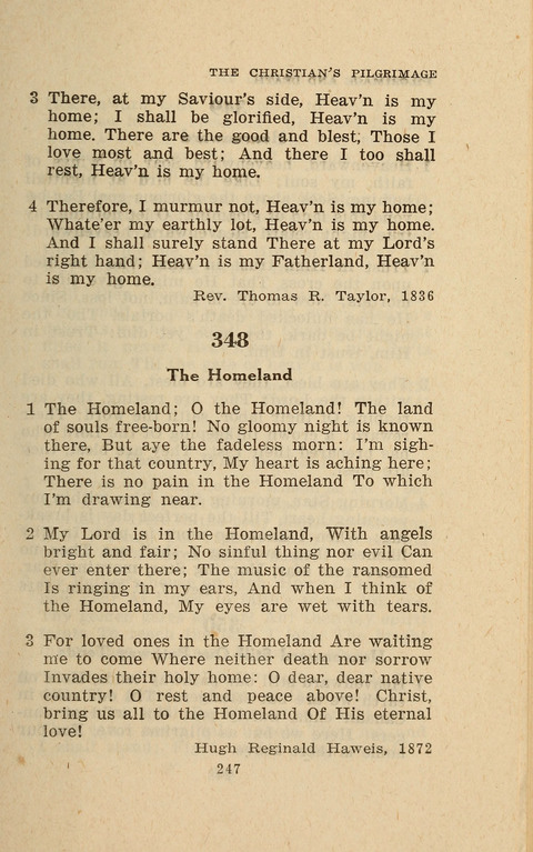 The Evangelical Hymnal. Text edition page 247