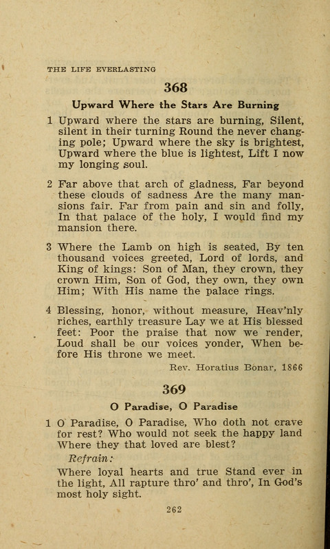 The Evangelical Hymnal. Text edition page 262