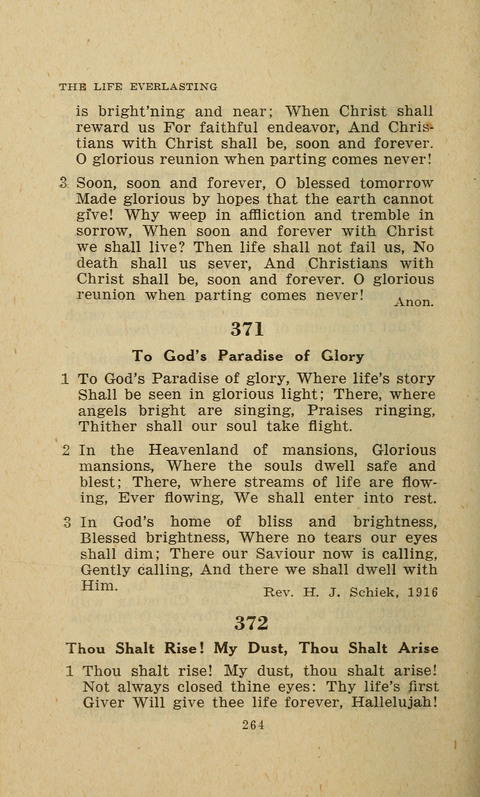 The Evangelical Hymnal. Text edition page 264