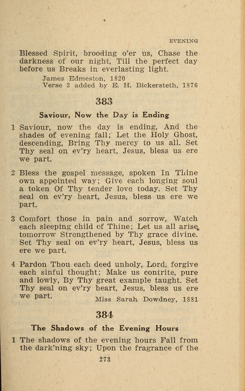 The Evangelical Hymnal. Text edition page 273