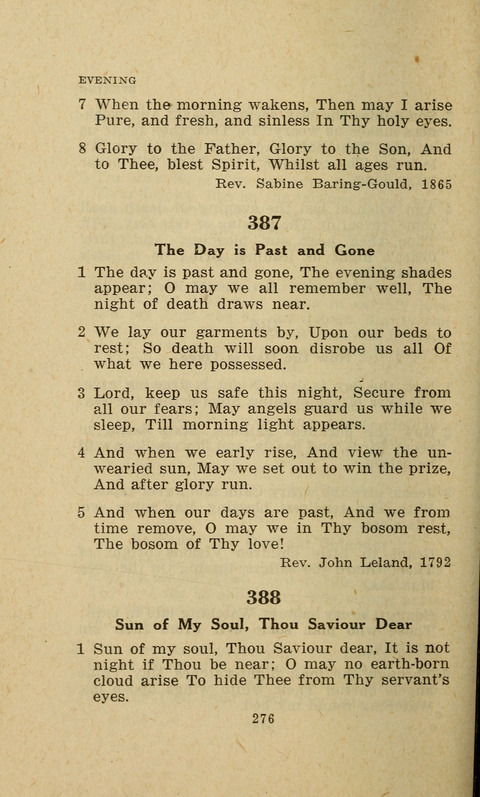 The Evangelical Hymnal. Text edition page 276