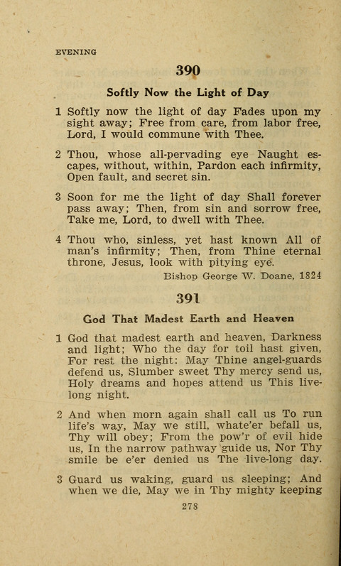 The Evangelical Hymnal. Text edition page 278