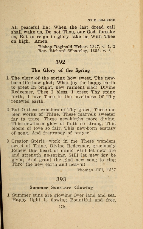 The Evangelical Hymnal. Text edition page 279