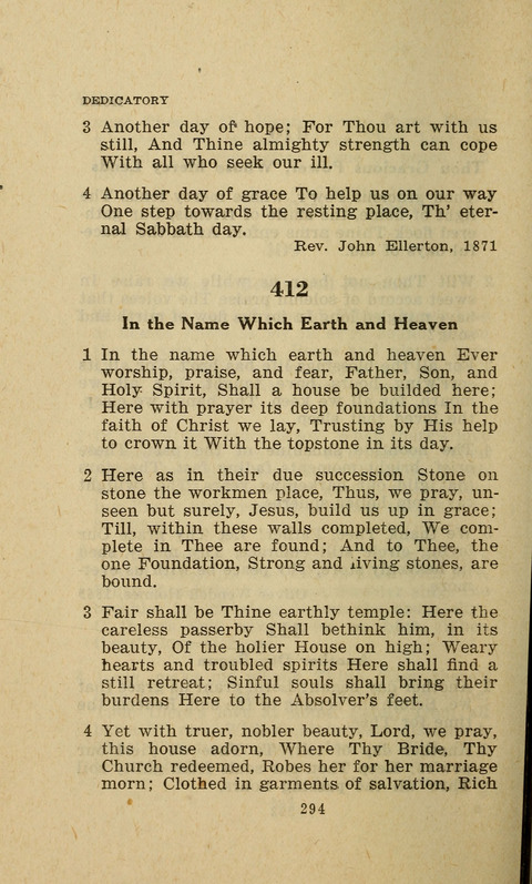 The Evangelical Hymnal. Text edition page 294