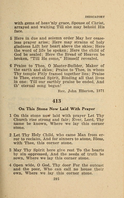 The Evangelical Hymnal. Text edition page 295