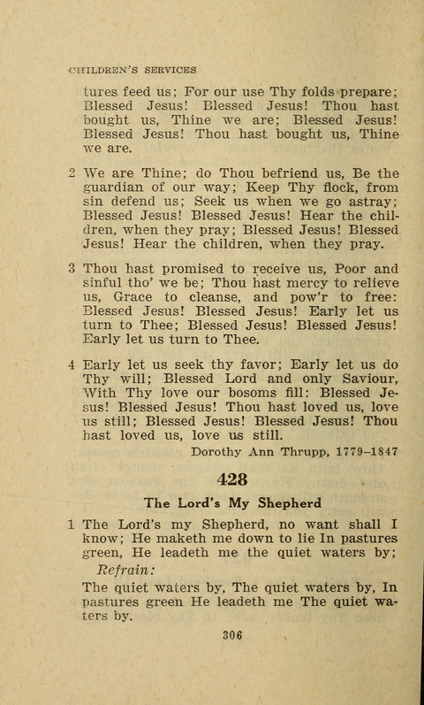 The Evangelical Hymnal. Text edition page 308