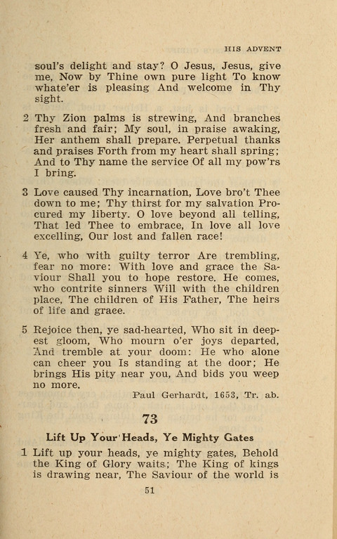 The Evangelical Hymnal. Text edition page 51