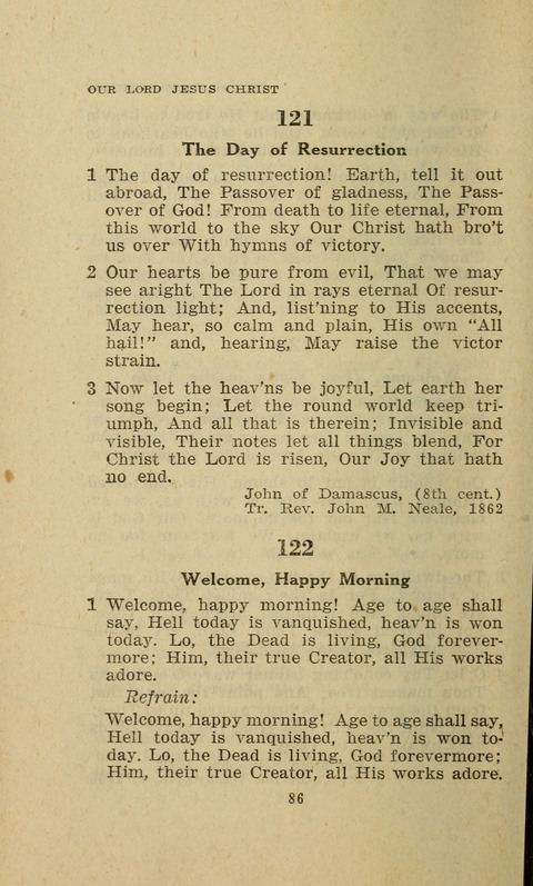 The Evangelical Hymnal. Text edition page 86