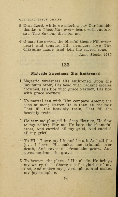 The Evangelical Hymnal. Text edition page 94