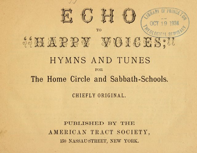 Echo to Happy Voices page vii