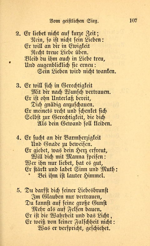 Eine Kleine Lieder-Sammlung: zum Allgemeinen Gebrauch des Wahren Gottes- dienstes, für die Gemeinde Gottes page 107