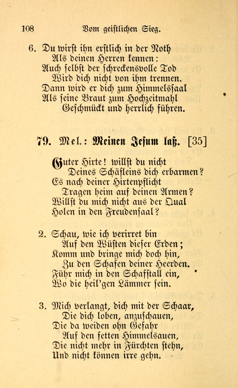 Eine Kleine Lieder-Sammlung: zum Allgemeinen Gebrauch des Wahren Gottes- dienstes, für die Gemeinde Gottes page 108