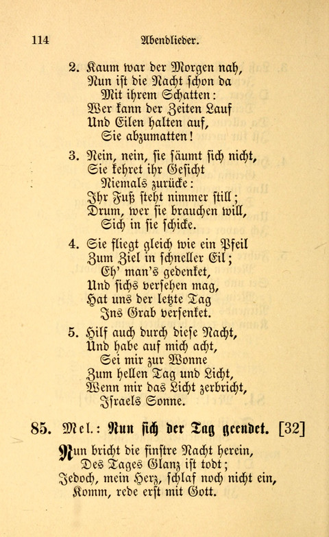 Eine Kleine Lieder-Sammlung: zum Allgemeinen Gebrauch des Wahren Gottes- dienstes, für die Gemeinde Gottes page 114