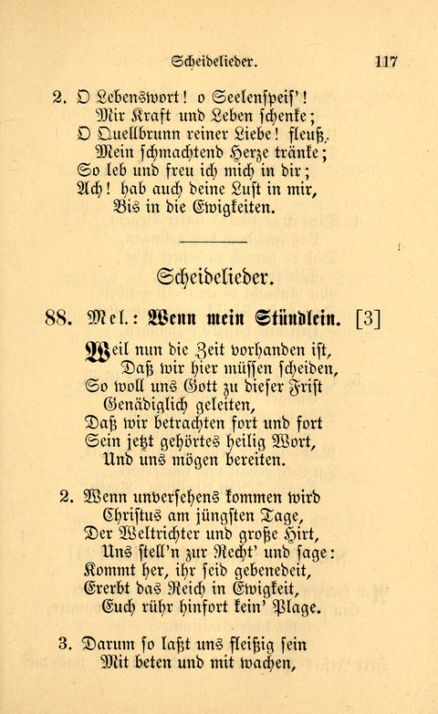 Eine Kleine Lieder-Sammlung: zum Allgemeinen Gebrauch des Wahren Gottes- dienstes, für die Gemeinde Gottes page 117