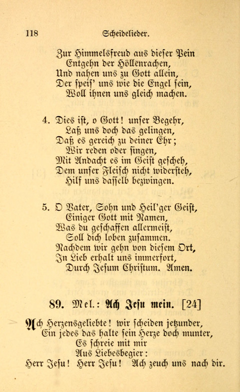 Eine Kleine Lieder-Sammlung: zum Allgemeinen Gebrauch des Wahren Gottes- dienstes, für die Gemeinde Gottes page 118