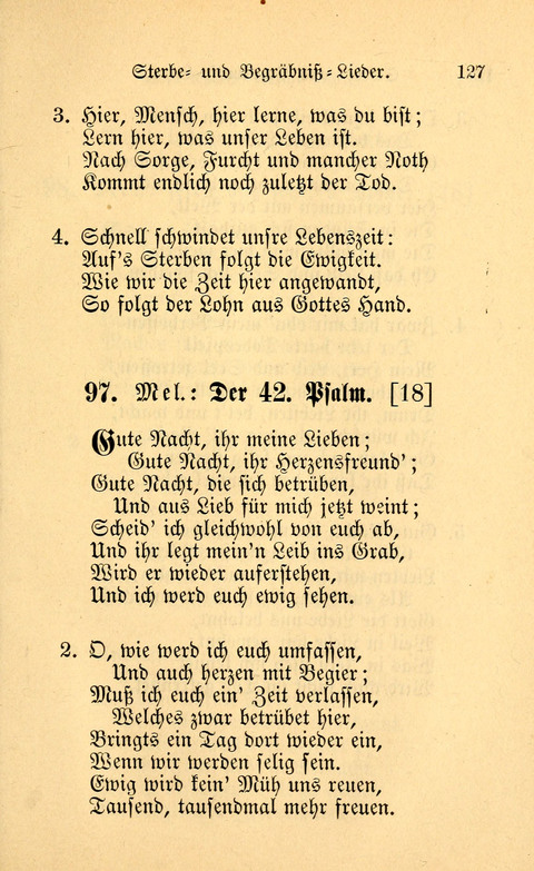 Eine Kleine Lieder-Sammlung: zum Allgemeinen Gebrauch des Wahren Gottes- dienstes, für die Gemeinde Gottes page 127