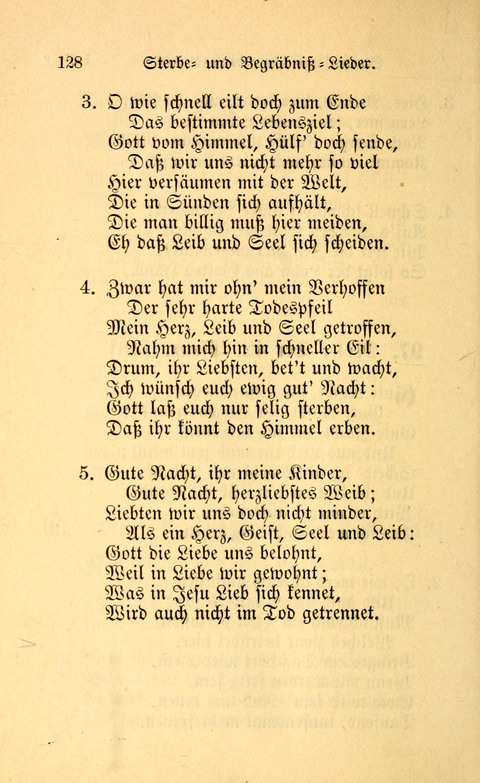 Eine Kleine Lieder-Sammlung: zum Allgemeinen Gebrauch des Wahren Gottes- dienstes, für die Gemeinde Gottes page 128