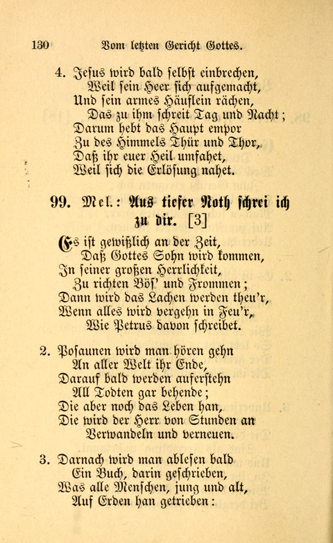 Eine Kleine Lieder-Sammlung: zum Allgemeinen Gebrauch des Wahren Gottes- dienstes, für die Gemeinde Gottes page 130