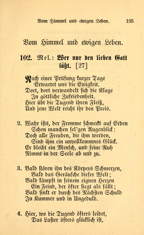 Eine Kleine Lieder-Sammlung: zum Allgemeinen Gebrauch des Wahren Gottes- dienstes, für die Gemeinde Gottes page 135