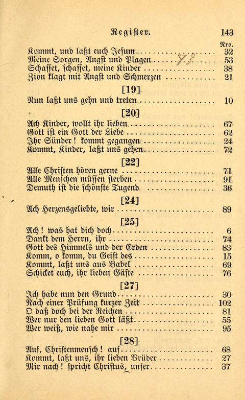 Eine Kleine Lieder-Sammlung: zum Allgemeinen Gebrauch des Wahren Gottes- dienstes, für die Gemeinde Gottes page 143