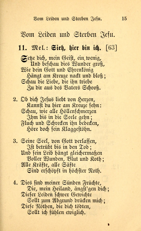 Eine Kleine Lieder-Sammlung: zum Allgemeinen Gebrauch des Wahren Gottes- dienstes, für die Gemeinde Gottes page 15