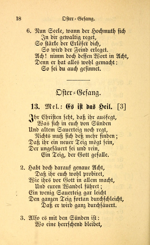 Eine Kleine Lieder-Sammlung: zum Allgemeinen Gebrauch des Wahren Gottes- dienstes, für die Gemeinde Gottes page 18