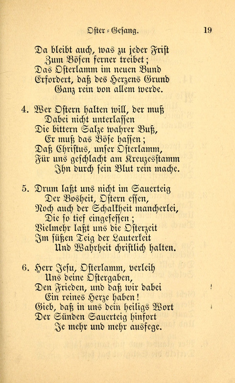 Eine Kleine Lieder-Sammlung: zum Allgemeinen Gebrauch des Wahren Gottes- dienstes, für die Gemeinde Gottes page 19