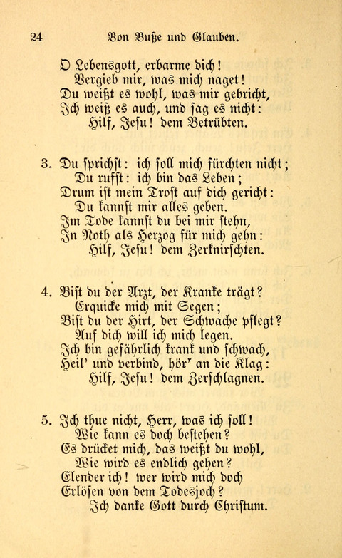 Eine Kleine Lieder-Sammlung: zum Allgemeinen Gebrauch des Wahren Gottes- dienstes, für die Gemeinde Gottes page 24