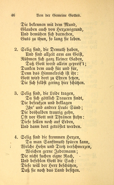 Eine Kleine Lieder-Sammlung: zum Allgemeinen Gebrauch des Wahren Gottes- dienstes, für die Gemeinde Gottes page 46