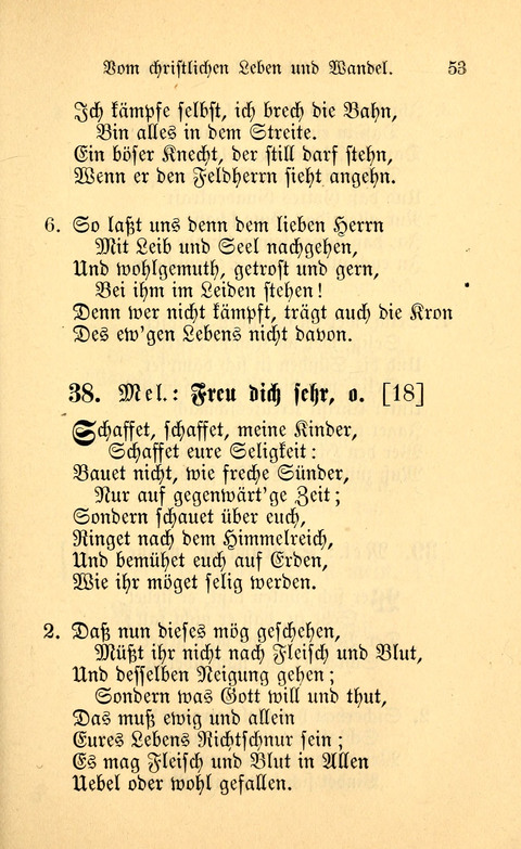 Eine Kleine Lieder-Sammlung: zum Allgemeinen Gebrauch des Wahren Gottes- dienstes, für die Gemeinde Gottes page 53