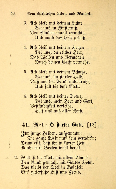 Eine Kleine Lieder-Sammlung: zum Allgemeinen Gebrauch des Wahren Gottes- dienstes, für die Gemeinde Gottes page 56