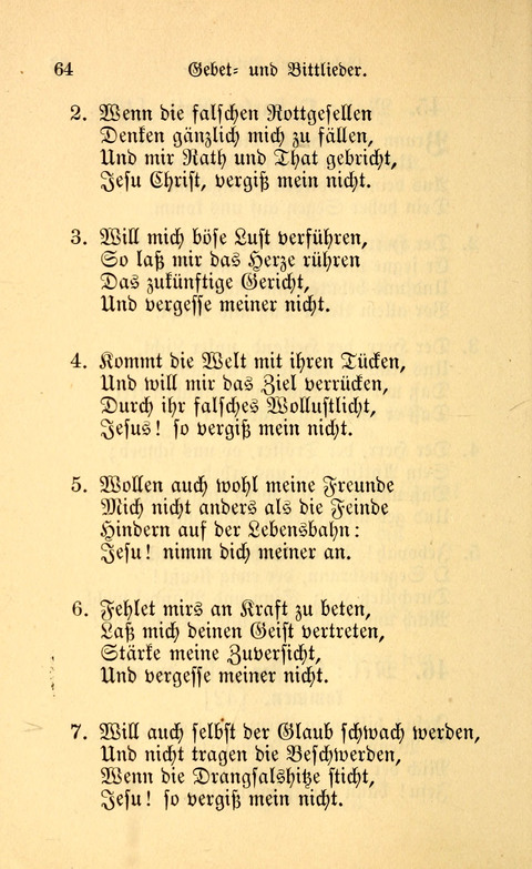 Eine Kleine Lieder-Sammlung: zum Allgemeinen Gebrauch des Wahren Gottes- dienstes, für die Gemeinde Gottes page 64