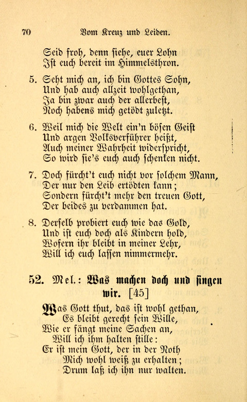 Eine Kleine Lieder-Sammlung: zum Allgemeinen Gebrauch des Wahren Gottes- dienstes, für die Gemeinde Gottes page 70