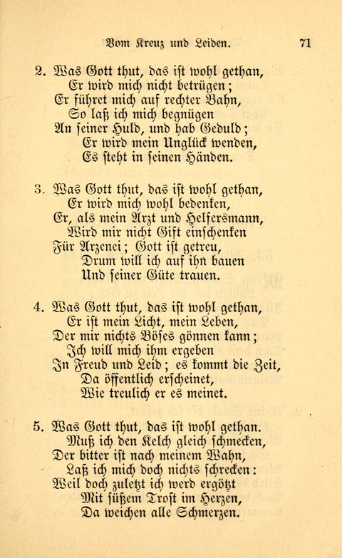 Eine Kleine Lieder-Sammlung: zum Allgemeinen Gebrauch des Wahren Gottes- dienstes, für die Gemeinde Gottes page 71