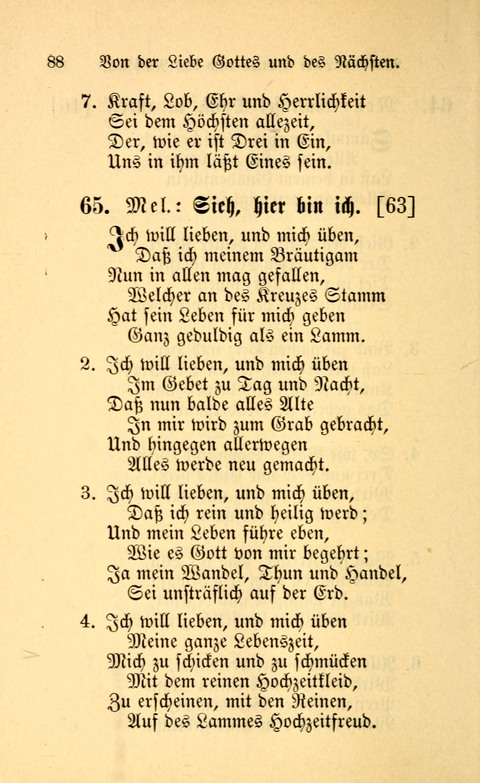 Eine Kleine Lieder-Sammlung: zum Allgemeinen Gebrauch des Wahren Gottes- dienstes, für die Gemeinde Gottes page 88