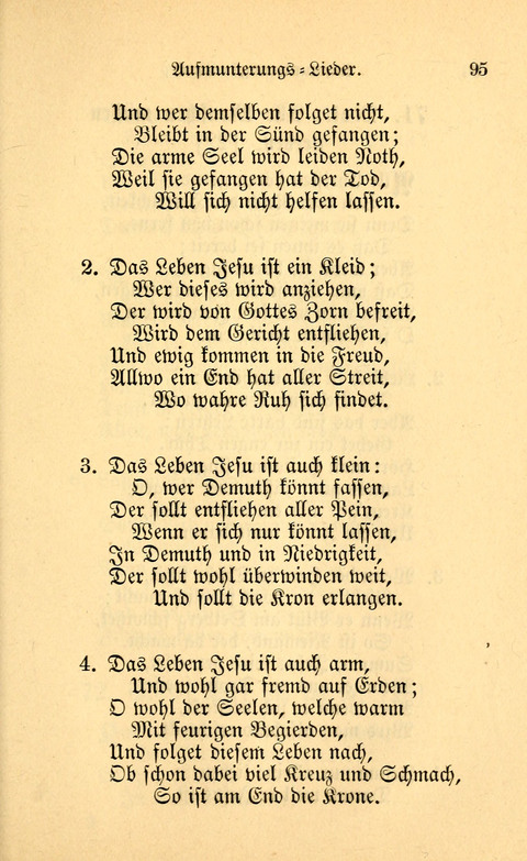 Eine Kleine Lieder-Sammlung: zum Allgemeinen Gebrauch des Wahren Gottes- dienstes, für die Gemeinde Gottes page 95
