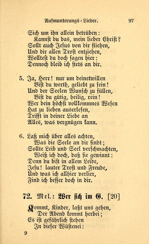 Eine Kleine Lieder-Sammlung: zum Allgemeinen Gebrauch des Wahren Gottes- dienstes, für die Gemeinde Gottes page 97