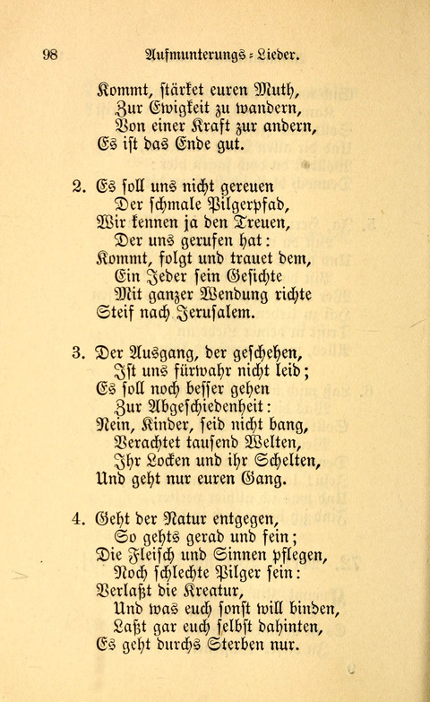 Eine Kleine Lieder-Sammlung: zum Allgemeinen Gebrauch des Wahren Gottes- dienstes, für die Gemeinde Gottes page 98