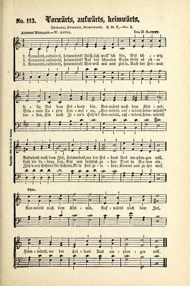 Evangeliums-Lieder 1 und 2 (Gospel Hymns) page 113