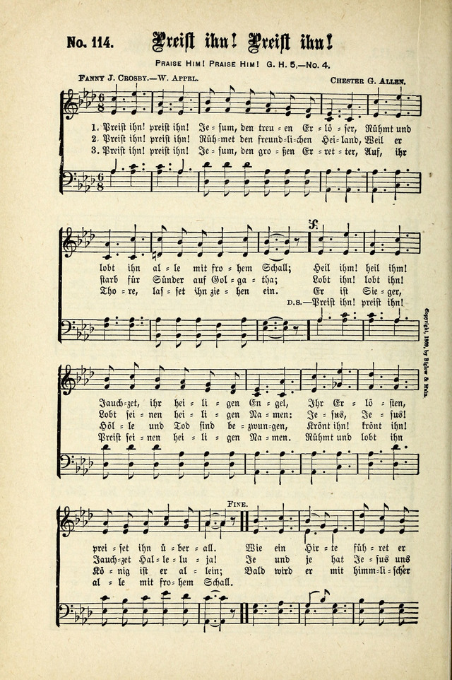 Evangeliums-Lieder 1 und 2 (Gospel Hymns) page 114