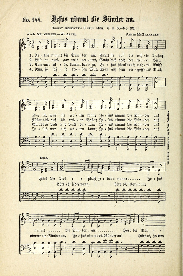 Evangeliums-Lieder 1 und 2 (Gospel Hymns) page 144