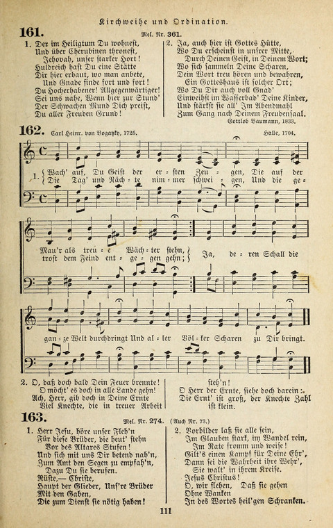 Evangelischer Liederschatz: eine Auswahl der bekanntesten Kernlieder für Sonntags-Schule, Vereine und Gottesdienste (2. Auflage) page 111