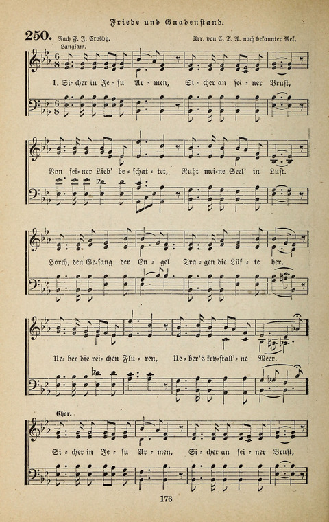 Evangelischer Liederschatz: eine Auswahl der bekanntesten Kernlieder für Sonntags-Schule, Vereine und Gottesdienste (2. Auflage) page 176